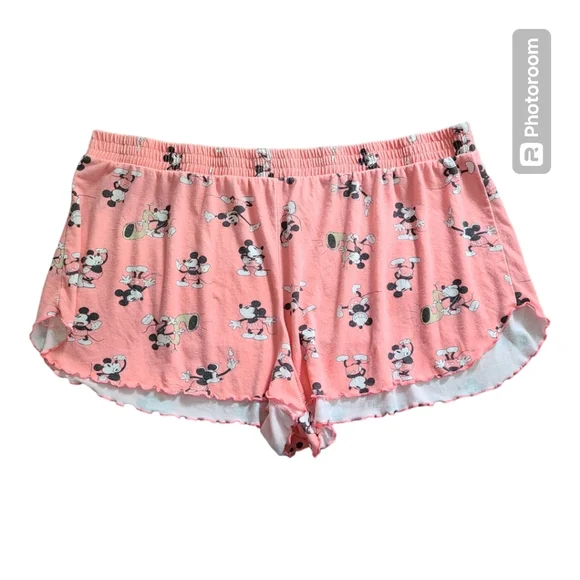 Disney 2X sleepwear Mickey Mouse shorts‎ washed coral - Picture 6 of 6